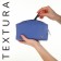 Cosmetic bag with lightning, textura, blue color