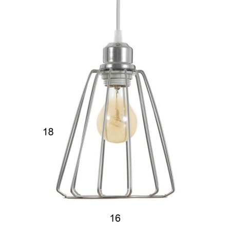 Lamp Bayerlux "Amato" 1x40W E27 chrome 18x18x70cm-4