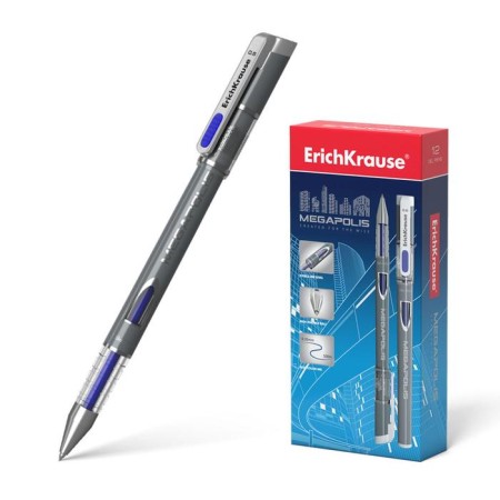 Gel handle Megapolis Gel, node 0.5 mm, blue ink, letter line length 500 meters