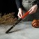 Knife for biscuit, even edge, handle wood, working surface 25 cm