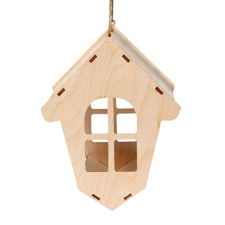 DIY Wooden Bird Designer with DIY, 18 × 19 × 21 cm, Greengo-11