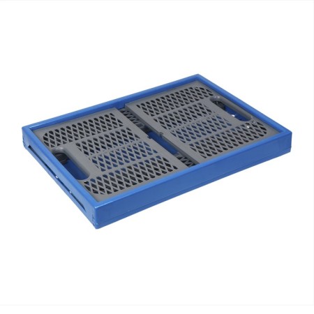 Box folding, plastic, 47 × 34 × 23 cm, 30 kg, blue-gray-4