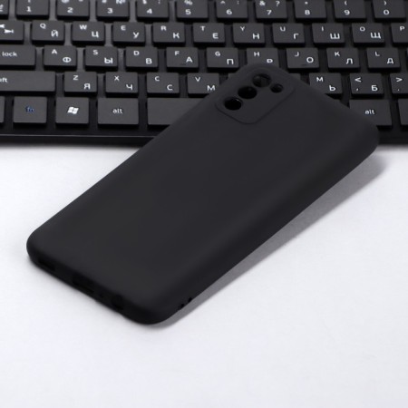 Innovation cover, for Samsung Galaxy A02S, silicone, matte, black-2