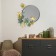 Wall metal decor with a mirror "Flower extravaganza" 67.9x64.8x5.7 cm