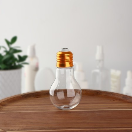 Bottle d/storage 80ml D5*9cm light bulb gold-2