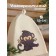 Bath cap with a baby print "Monkey", white