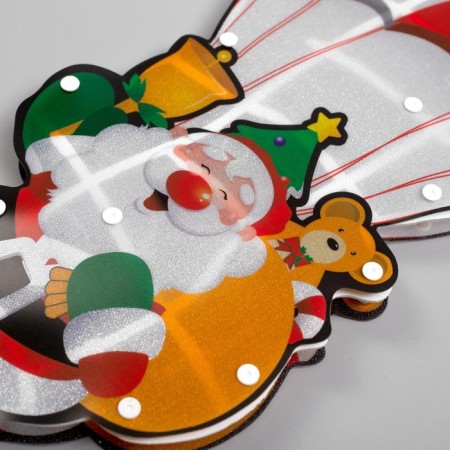 LED figure "Santa Claus on a parachute" 19 × 42 cm, plastic, 220 V, glow of multi (RG/RB)-2