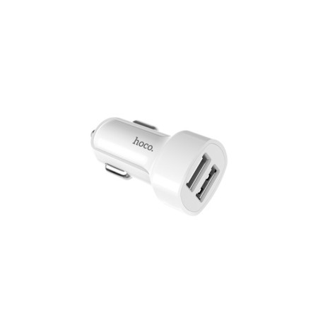 Automobile charger Hoco Z2A, 2 USB, 2.4 A, white