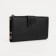 Women's wallet on the button, black color