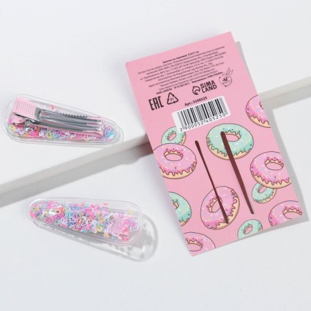Hair hairpins "Girl-Confet", 2 pcs.-3