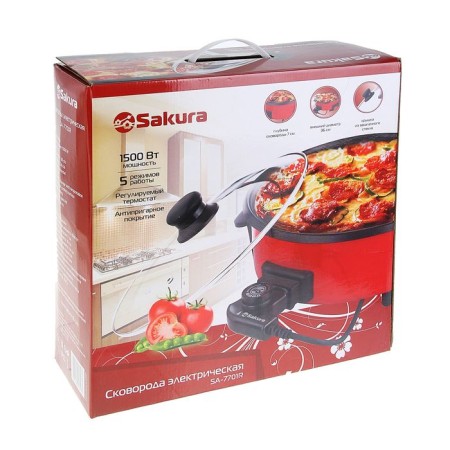 Electric Sakura SA-7701R, 1500 W, D = 36, depth 7 cm-4