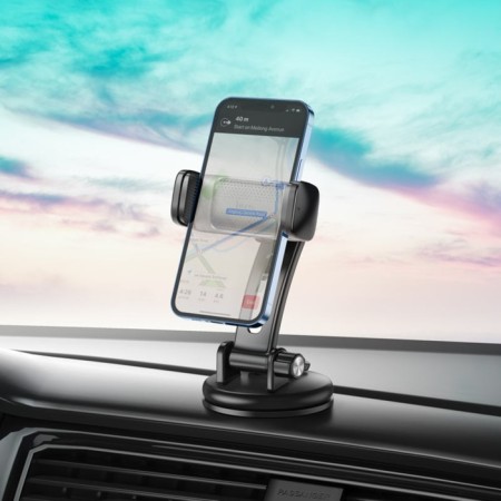 Hoco CA111 car holder, for 4.5-7 inches, suction cup, gray-8