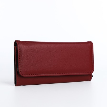 Women's wallet on a magnet, burgundy color