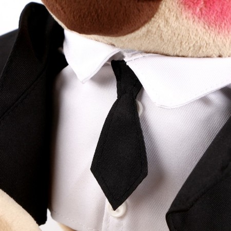 Soft toy "Bonya", in a black suit-5