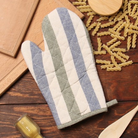 Mittens-output of the deed strip tsin/green 28x17cm, 50% p/e 50% HL