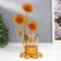 Summary metal, glass per 1 candle "Golden Dandelion" D-5 cm 9.5x11x20 cm