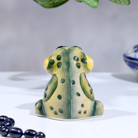 Souvenir "toad", medium, 6 cm, color, gzhel-2
