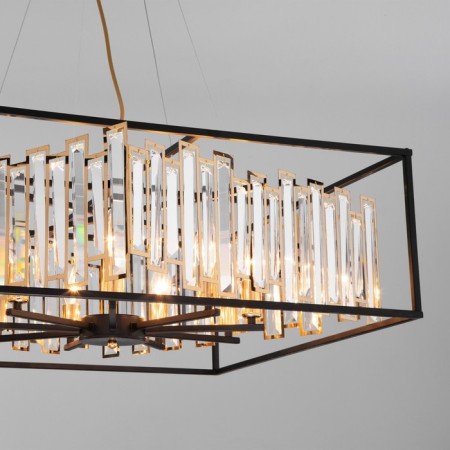 Suspended Bogate’s Cella 377/9, E14, 9x60W, 650x650x950 mm, gold, black-1