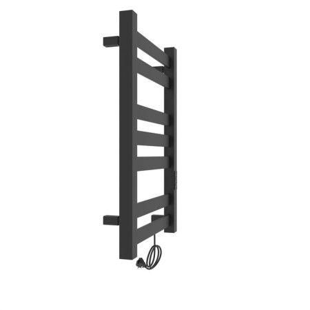 Two electric heated towel rail Laris Hephaestus ChKCh, 500x800 mm, 7 crossbars, right, black-11