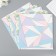 Scrapbooking paper bilateral gold "triangles" density 180 grams set 5 pcs 30.5x32 cm