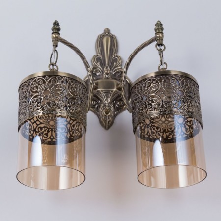Sconces Citilux "emir" CL467323, 33x39 cm, 2x75W, e27, brown color-9