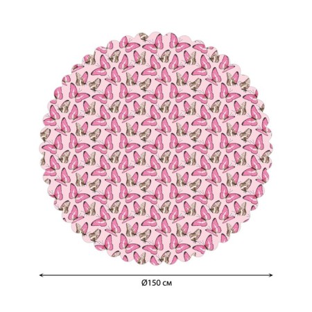 The tablecloth “Many butterflies”, round, Saten, d = 150 cm-1