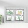 Photo frame plastic in 4 photos "simplicity" with clothespins, gray 40x30 cm