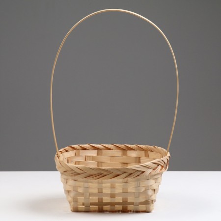 A set of wicker baskets, D19x9/32 cm, d22x9.5/34 cm, d25x10/36 cm, 3pcs, bamboo-3