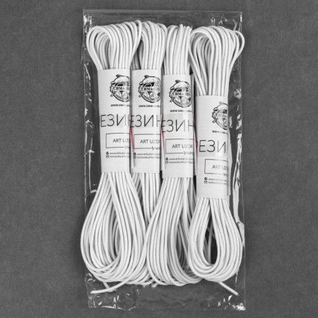 Hells hats, 2 mm, 7 ± 0.5 m, 4 pcs, white color-3