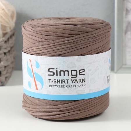 Knitted yarn secondary 90% cotton, 10% p/e, 100m/450 ± 50 g (coffee with milk) mix-1