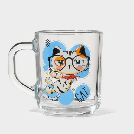 Mug "True Friends", glass, 200 ml, MIX drawing-8