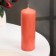 Candle - cylinder, 4 × 12 cm, 15 hours, salmon