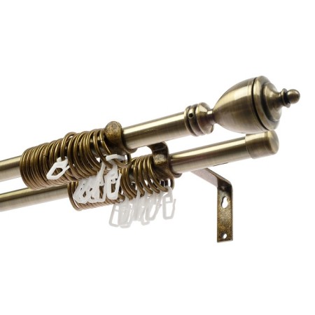 Double-rowing cornice, telescopic 160-300 cm, tip "Ferge", color old gold