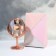 Mirror in gift packaging "Circle", bilateral, with an increase, D mirror surface 8.7 cm, golden color