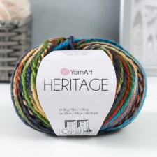 Yeritage yarn 75% acrylic, 25% wool 125m/50g (333 asparagus-yellow-vasilery)