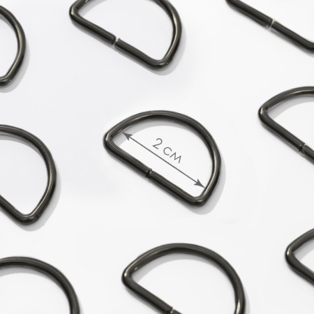 Semi -ring for bags, d = 20 mm, thickness - 2.5 mm, black nickel color