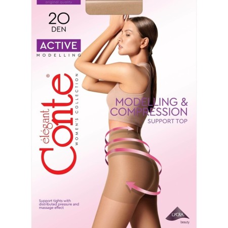 Female tights Conte Elegant Active, 20 Den, size 2, color Shade-3