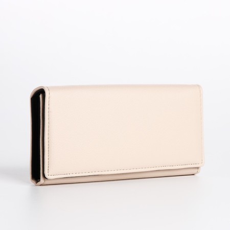 Women's wallet on magnet, beige color