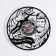 Wall clock, series: interior, "barbershop", smooth move, 30 x 30 cm