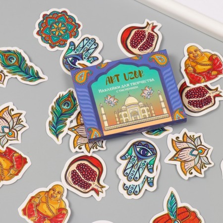 Stickers for creativity "East" embossing gold set 48 pcs 9x7x0.8 cm