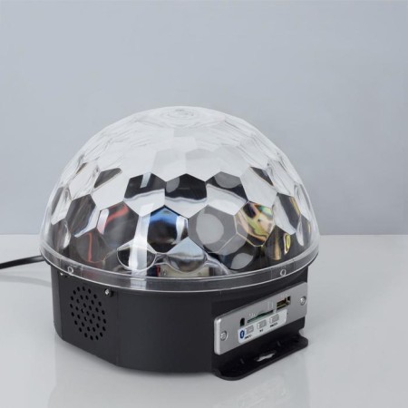 Light device "Crystal ball" 17.5 cm, speaker, glow of multi, 220 V-1