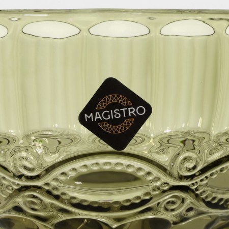 Glass Glass Magistro "La-Channel", 350 ml, 12 × 10.5 cm, green color-6