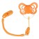 Nipple - orthodontic dummy, silicone, +6 months, with the holder Orange color
