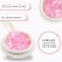 Opal powder for decor, in a jar, pink color