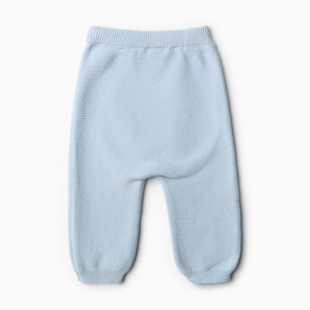 Knitted costume (jumper, trousers), blue color, height 74-6