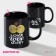 Homeleon mug Ceramic share "My love", 350 ml, black color