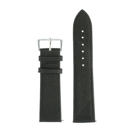 Solomon watch strap, 22 mm, genuine leather, L-20 cm, black with embossing-1