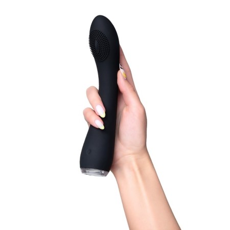 Vibrator prr Shio-Pro silicone, 21 cm, black color-14