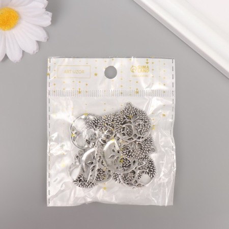 Decor for creativity Metal "Tree of Life" silver 2.6x2.3 cm-3
