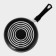 Consul bucket, 2.7 l, glass cover, plastic handle, anti -stick coating, black color